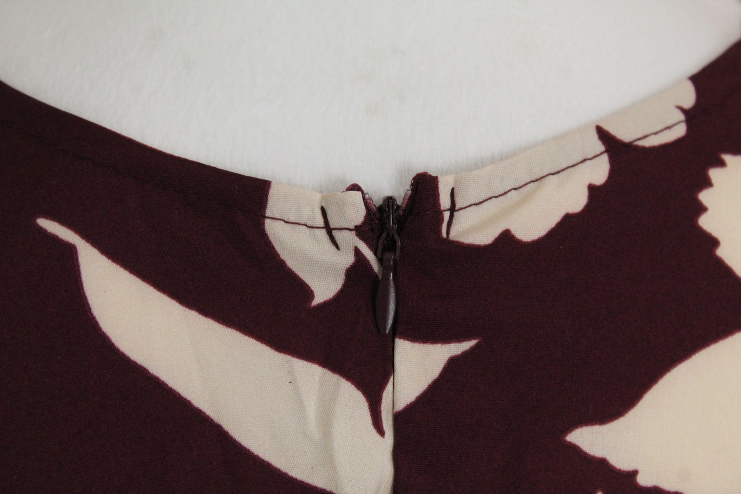 Straight Modest Floral Summer Dress | Maroon