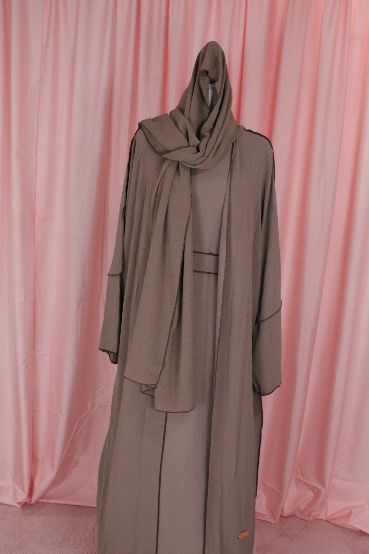 4pc Abaya Set Toupe | Khaleeji