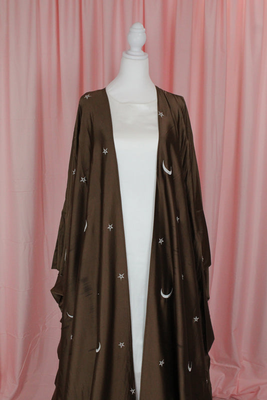 Star Moon Embroidered Abaya | Khaleeji