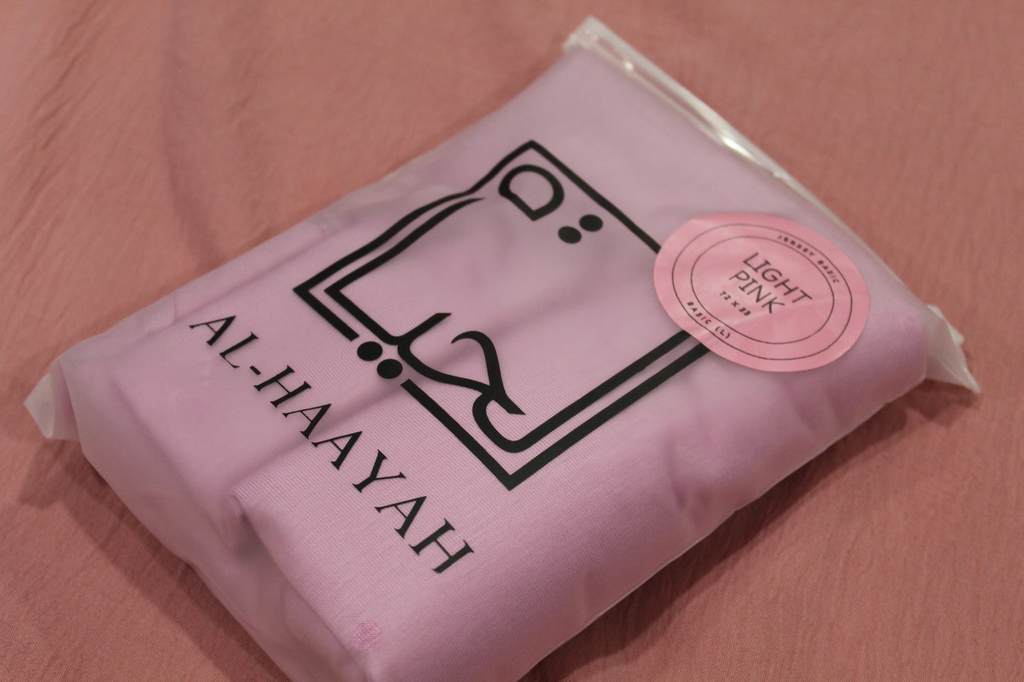Light Pink Jersey Hijab | BASIC JERSEY (L) - Large