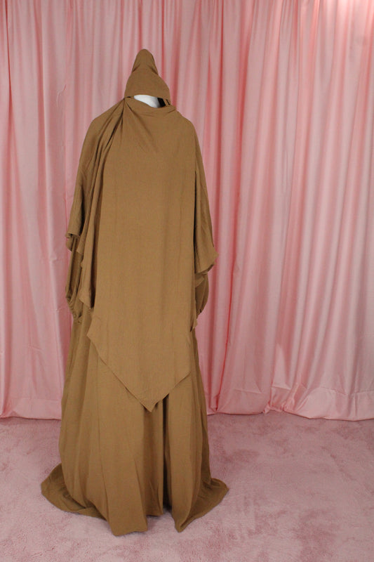 Brown Khimar Abaya Set | Prayer Set