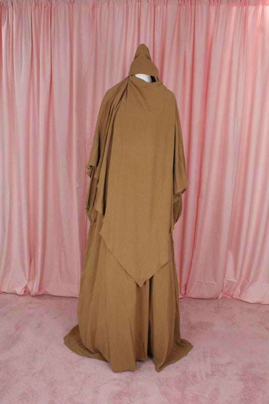 Brown Khimar Abaya Set | Prayer Set