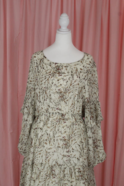 Modest Chiffon Dress | White