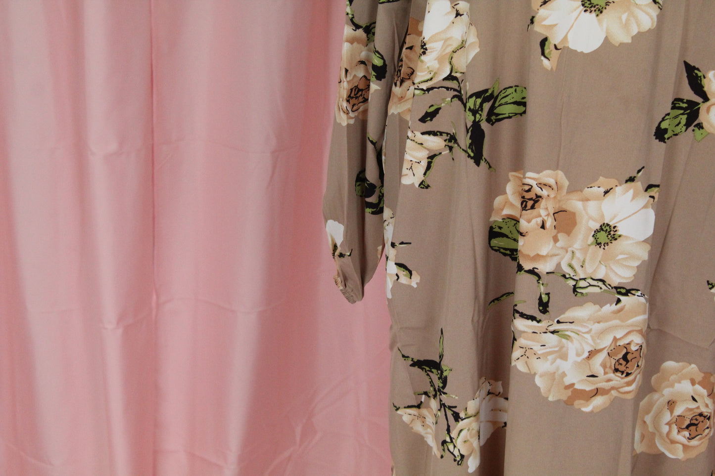 Straight Modest Floral Summer Dress | Beige