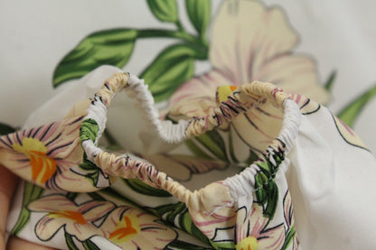 Straight Modest Floral Summer Dress | White