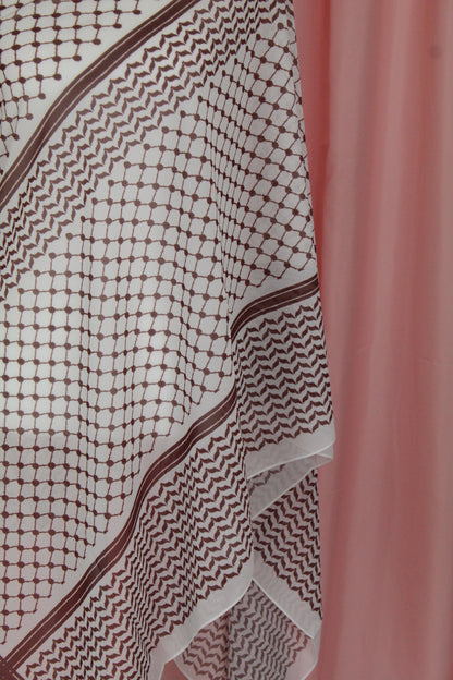 Keffiyah Printed Chiffon Hijab Black | Maroon