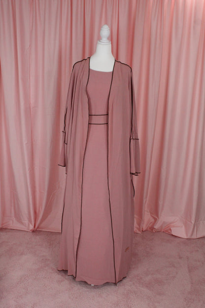4pc Abaya Set Pink | Khaleeji