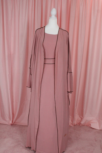 4pc Abaya Set Pink | Khaleeji