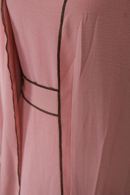 4pc Abaya Set Pink | Khaleeji