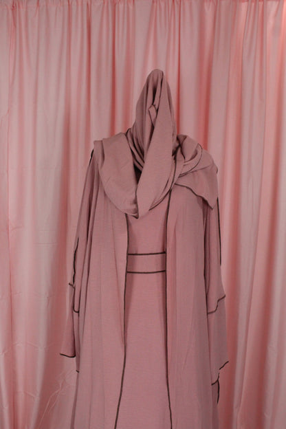 4pc Abaya Set Pink | Khaleeji