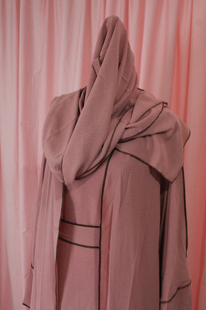 4pc Abaya Set Pink | Khaleeji
