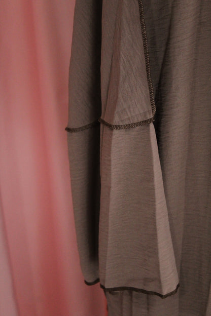 4pc Abaya Set Toupe | Khaleeji