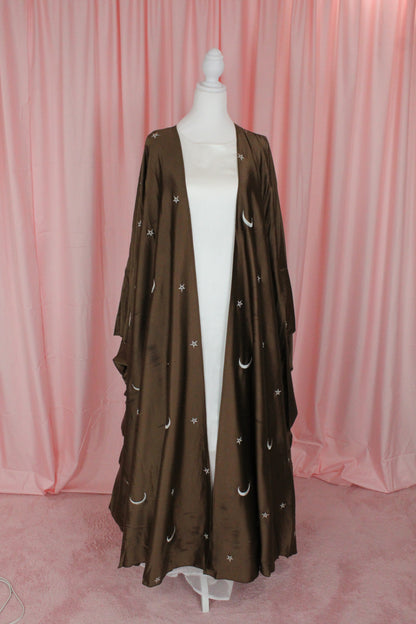Star Moon Embroidered Abaya | Khaleeji