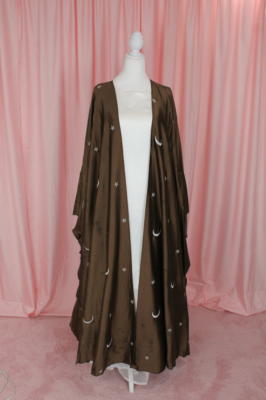 Star Moon Embroidered Abaya | Khaleeji