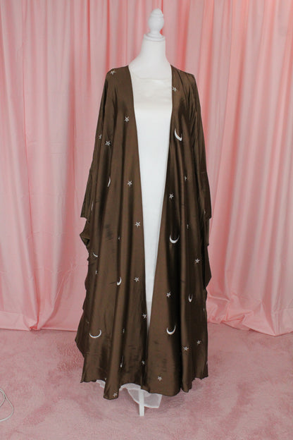 Star Moon Embroidered Abaya | Khaleeji