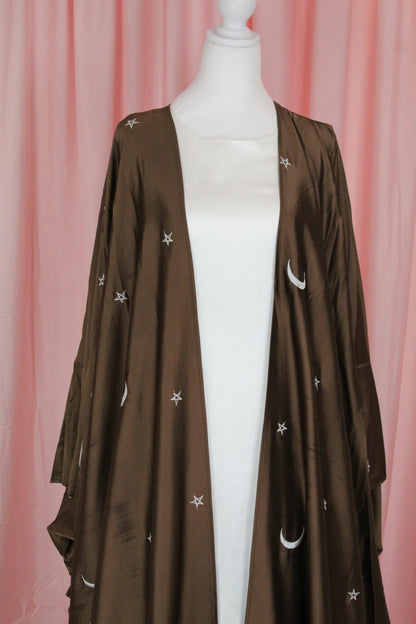Star Moon Embroidered Abaya | Khaleeji