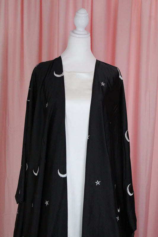 Star Moon Embroidered Abaya | Khaleeji