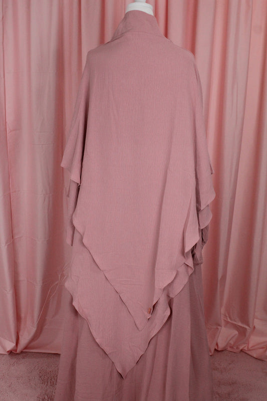 Pink Khimar and Abaya Set | Prayer Set