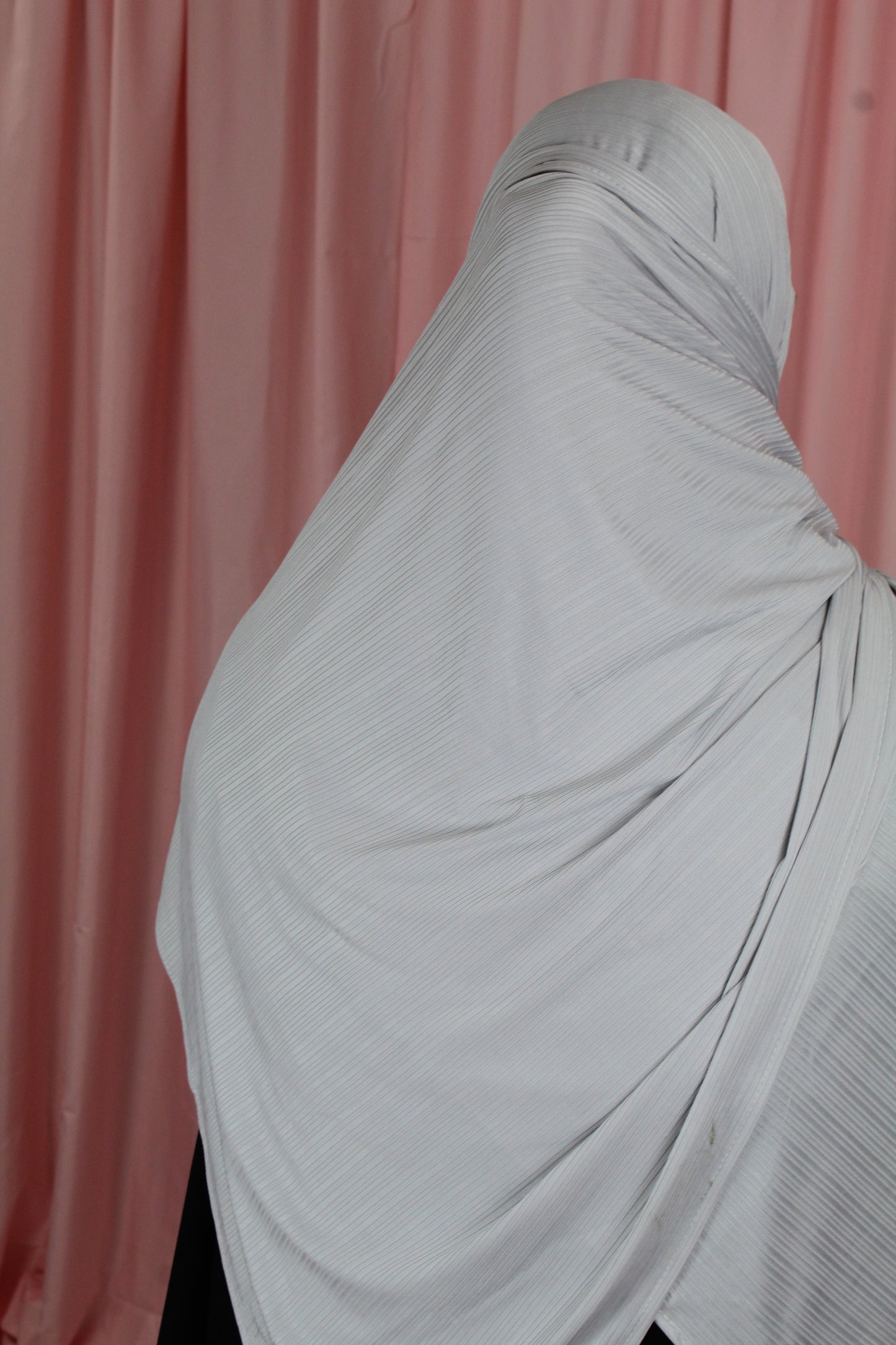 Pleated Jersey Hijab | Grey