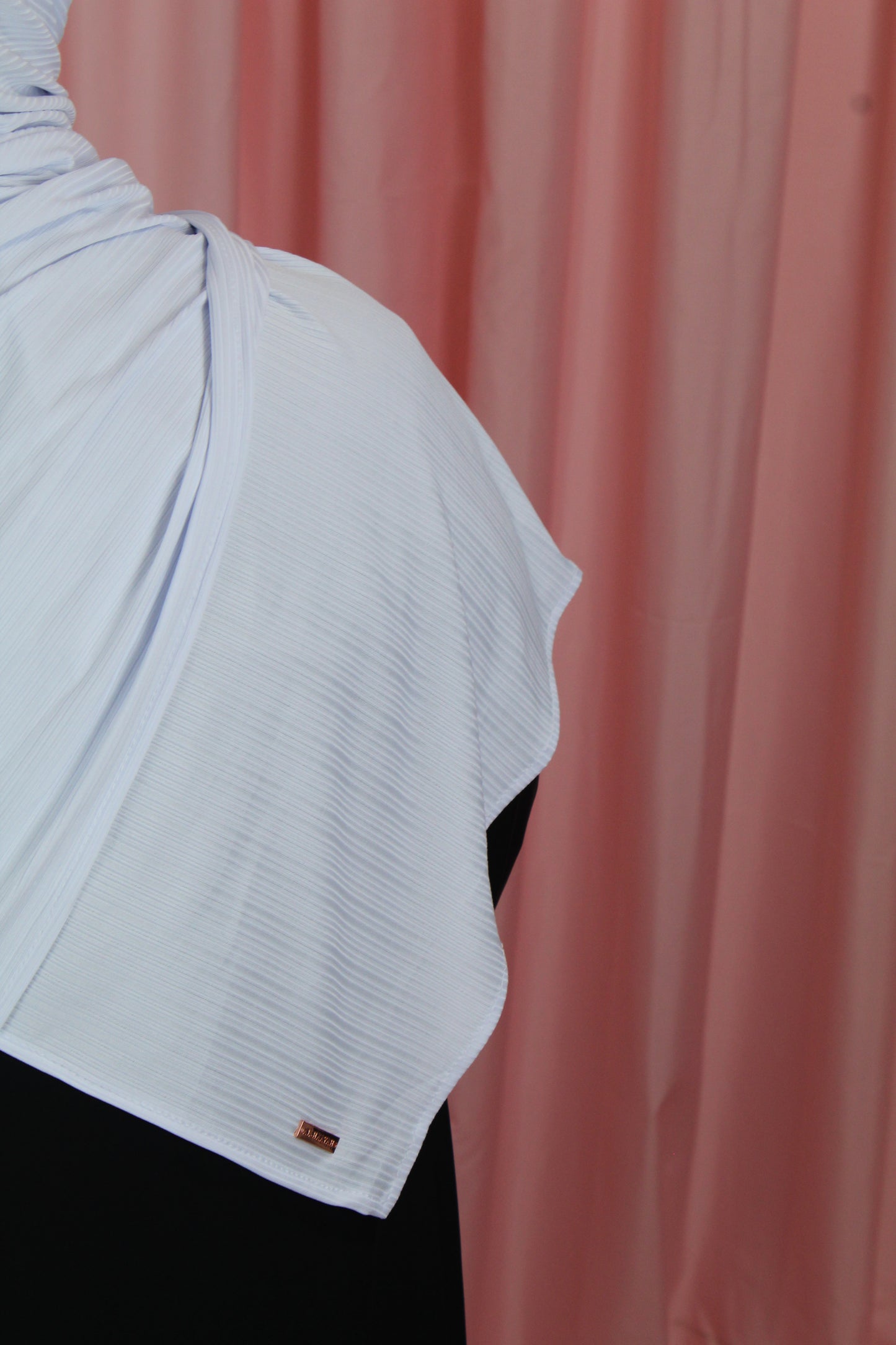 Pleated Jersey Hijab | White