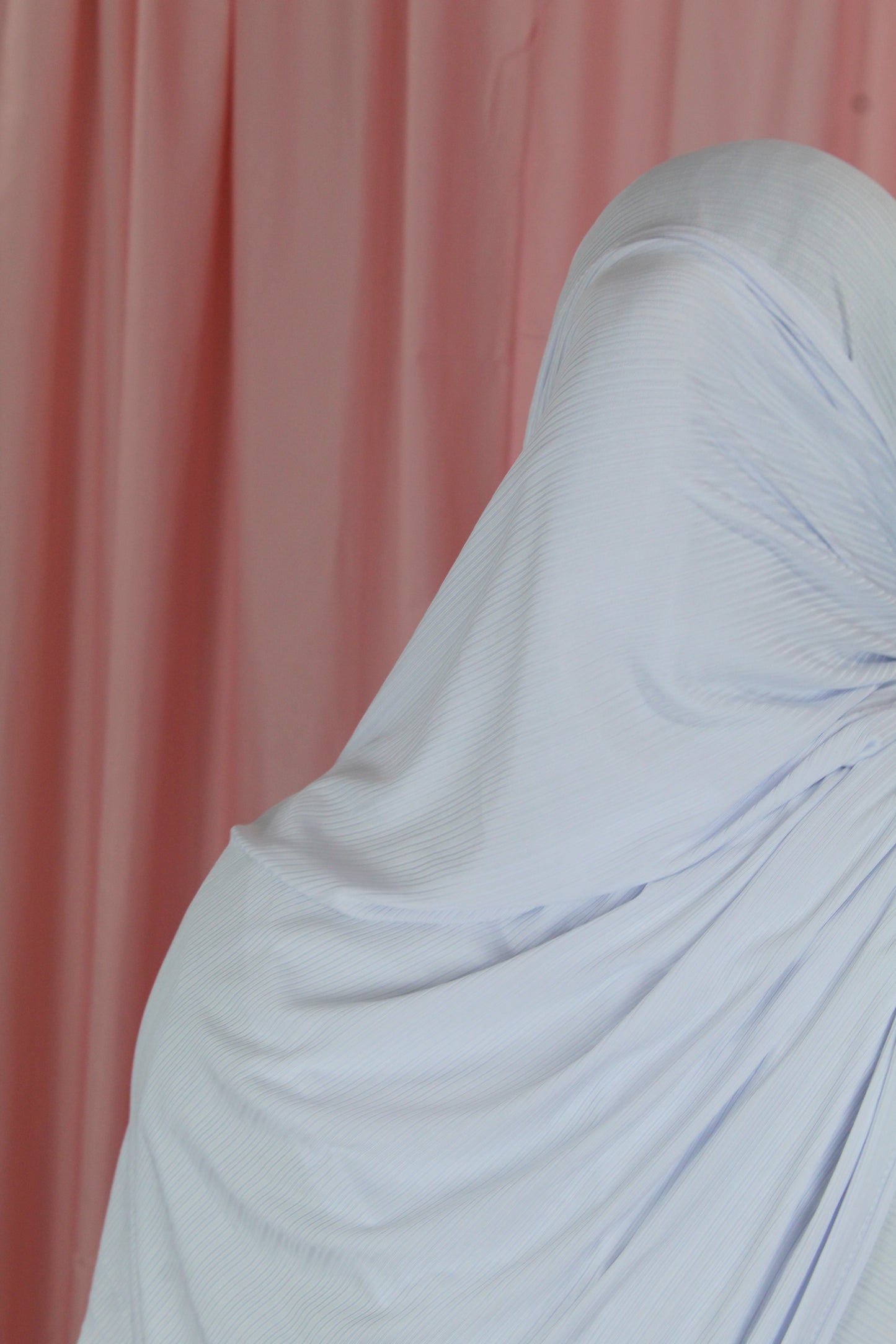 Pleated Jersey Hijab | White