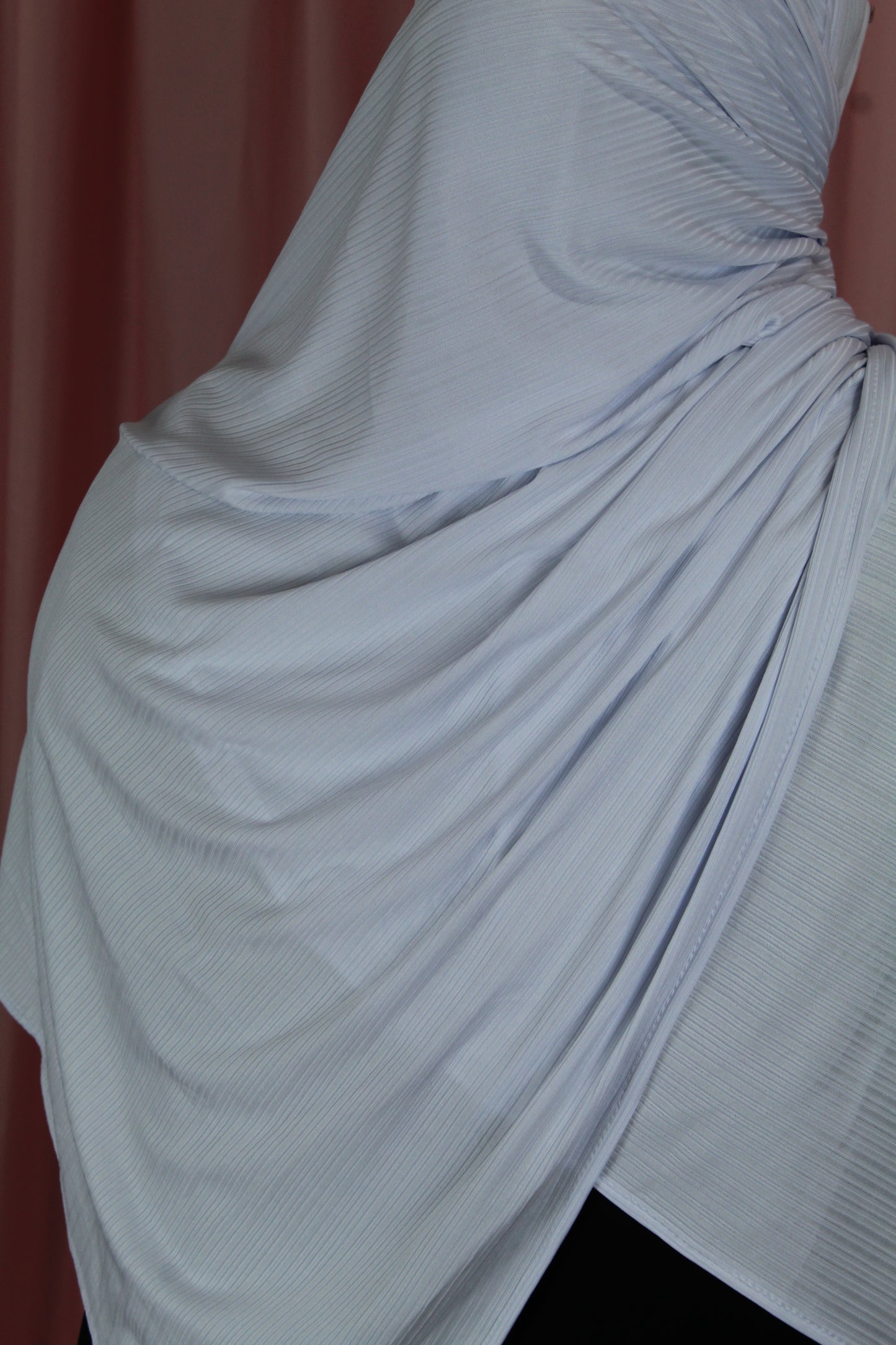 Pleated Jersey Hijab | White