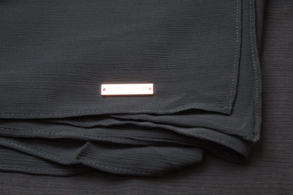 Black Noir | Crinkle Chiffon Hijab