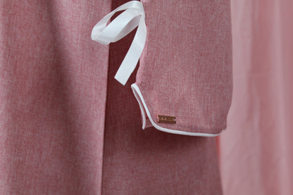 Pink | Sleeve Bow Accent Abaya