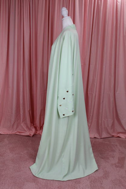 Heart Sleeve Embroidered Abaya