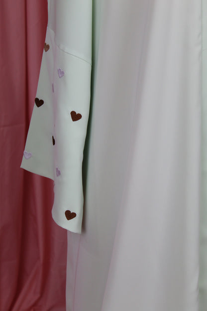 Heart Sleeve Embroidered Abaya