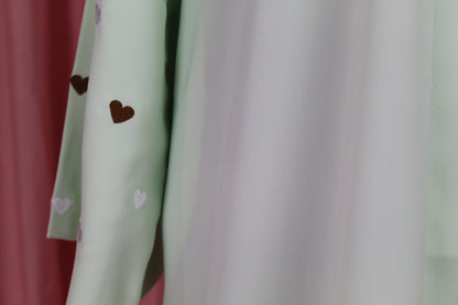 Heart Sleeve Embroidered Abaya