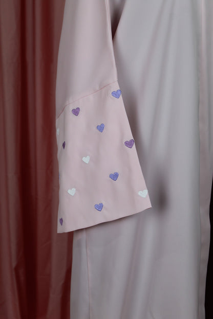 Heart Sleeve Embroidered Abaya