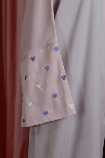 Heart Sleeve Embroidered Abaya