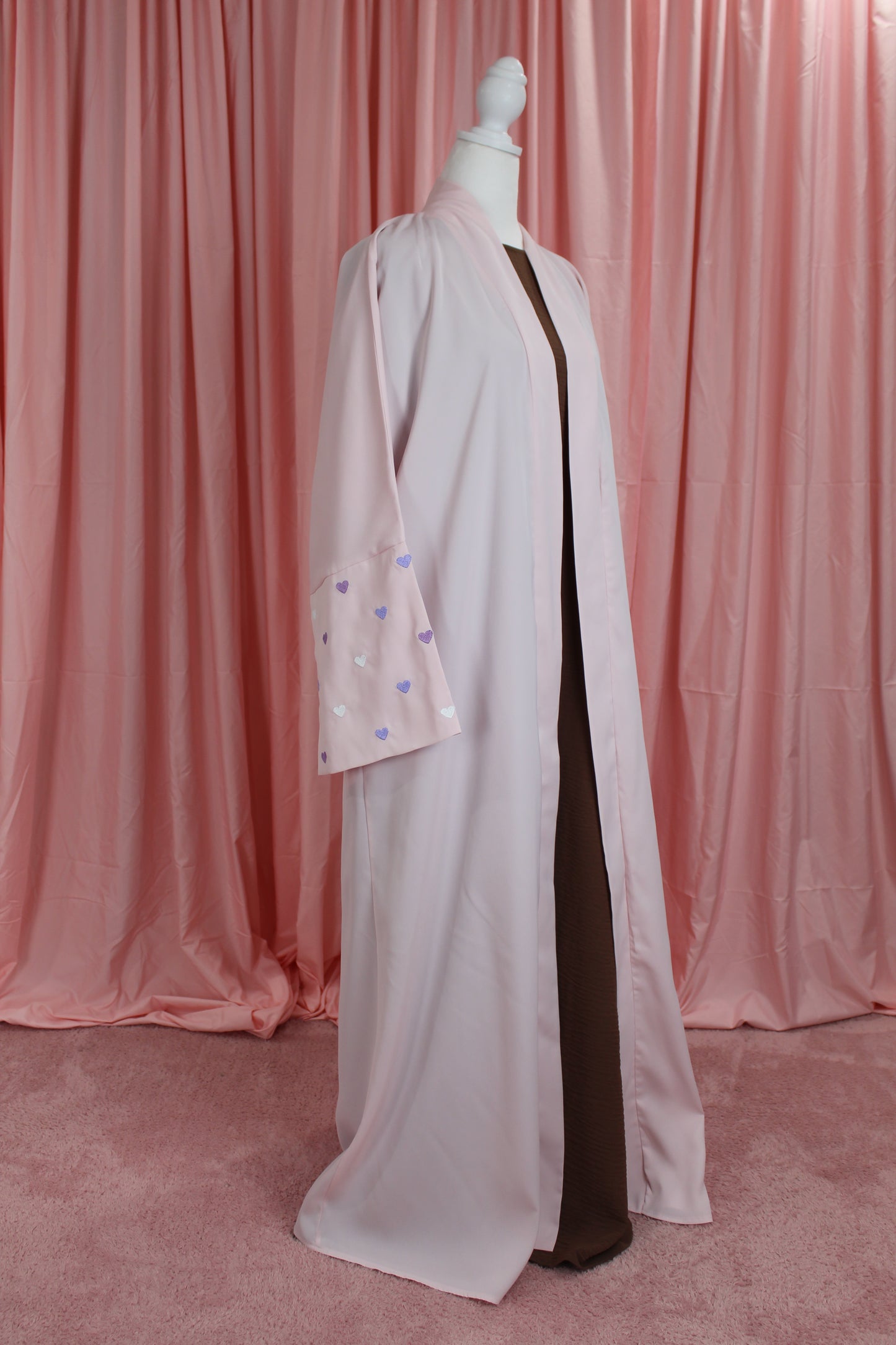 Heart Sleeve Embroidered Abaya
