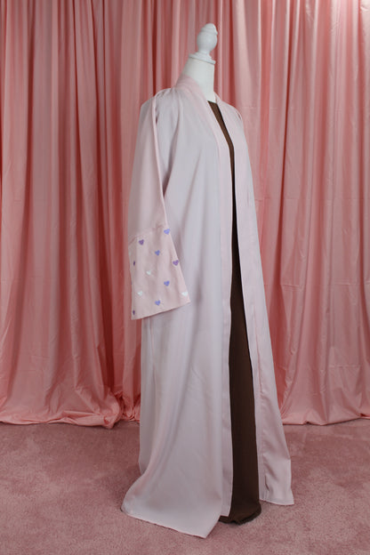 Heart Sleeve Embroidered Abaya