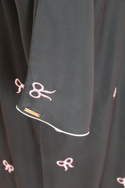 Bow Embroidered Abaya