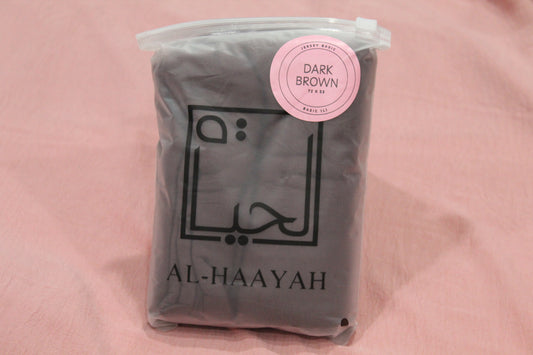 Dark Brown Jersey Hijab | BASIC JERSEY (L) - Large