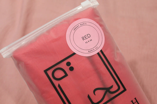 Red Jersey Hijab | BASIC JERSEY (L) - Large